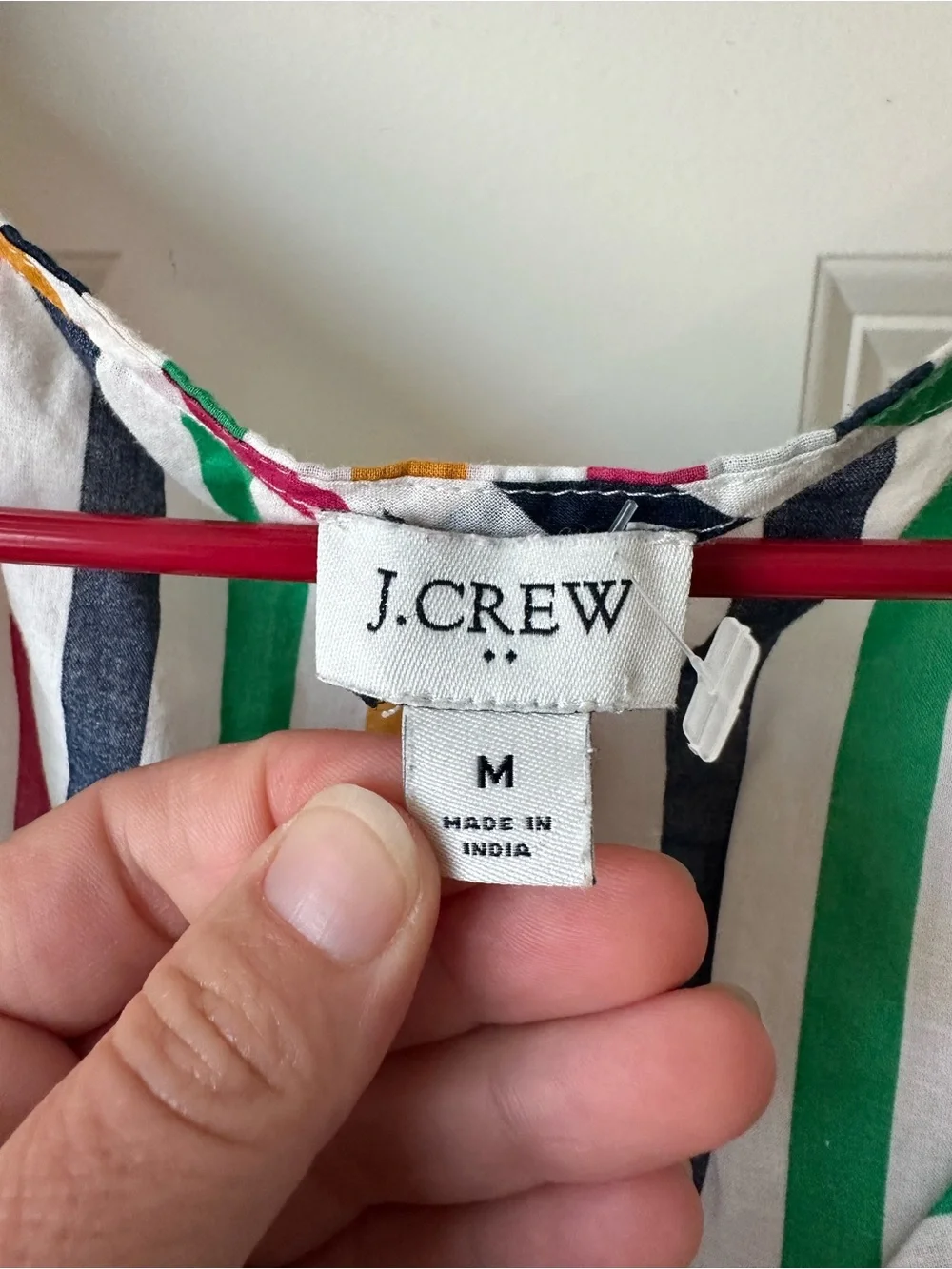 J.Crew Colorful Striped Tiered Midi Dress 100% Cotton Size M